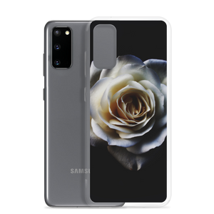 White Rose on Black Samsung Case by Design Express