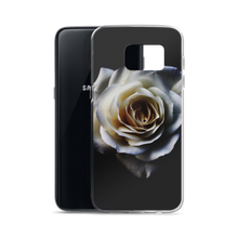 White Rose on Black Samsung Case by Design Express
