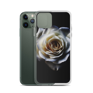 White Rose on Black iPhone Case by Design Express