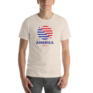 Soft Cream / S America "The Rising Sun" Short-Sleeve Unisex T-Shirt by Design Express