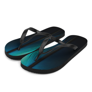 S Blue Black Feathers Flip-Flops by Design Express
