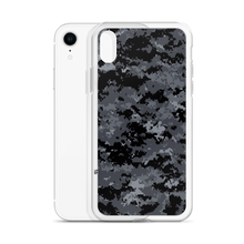 Dark Grey Digital Camouflage Print iPhone Case by Design Express