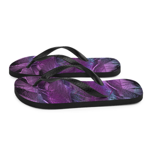 Purple Feathers Flip-Flops by Design Express