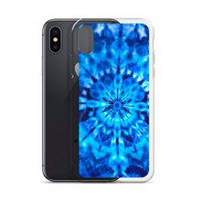 Psychedelic Blue Mandala iPhone Case by Design Express