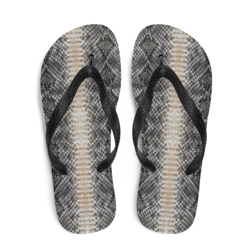 Snake Skin Print Flip-Flops by Design Express