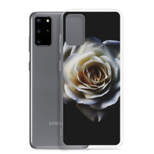 White Rose on Black Samsung Case by Design Express