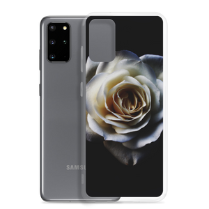 White Rose on Black Samsung Case by Design Express