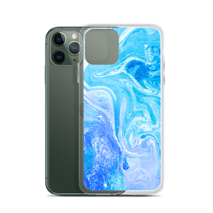 Blue Watercolor Marble iPhone Case by Design Express