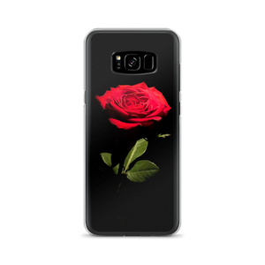 Samsung Galaxy S8+ Red Rose on Black Samsung Case by Design Express
