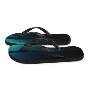 Blue Black Feathers Flip-Flops by Design Express