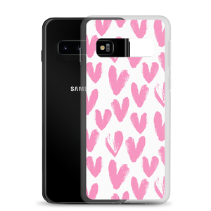 Pink Heart Pattern Samsung Case by Design Express