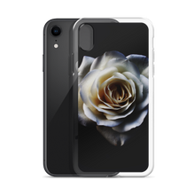 White Rose on Black iPhone Case by Design Express