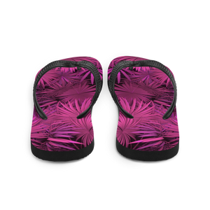 Pink Palm Flip-Flops by Design Express