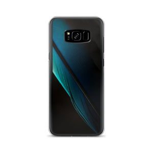Samsung Galaxy S8+ Blue Black Feather Samsung Case by Design Express