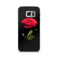 Samsung Galaxy S7 Edge Red Rose on Black Samsung Case by Design Express