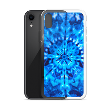 Psychedelic Blue Mandala iPhone Case by Design Express