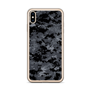 Dark Grey Digital Camouflage Print iPhone Case by Design Express