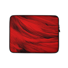13 in Red Feathers Laptop Sleeve by Design Express
