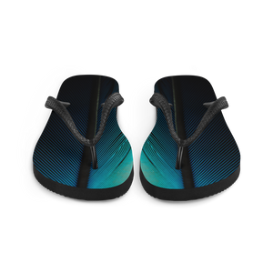 Blue Black Feathers Flip-Flops by Design Express