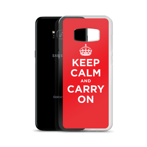 Keep Calm and Carry On Red Samsung Case by Design Express