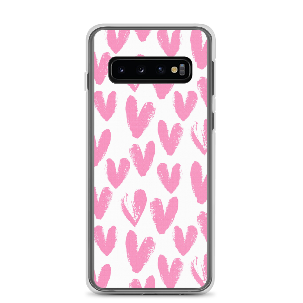 Samsung Galaxy S10 Pink Heart Pattern Samsung Case by Design Express