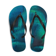 Green Blue Peacock Flip-Flops by Design Express