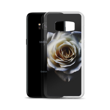 White Rose on Black Samsung Case by Design Express