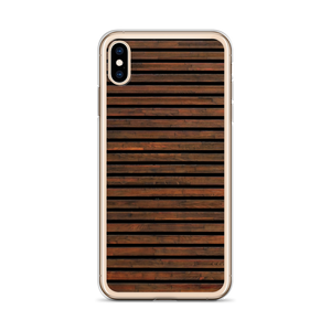 Horizontal Brown Wood iPhone Case by Design Express