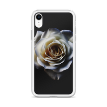 White Rose on Black iPhone Case by Design Express