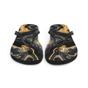 Black Marble Flip-Flops by Design Express