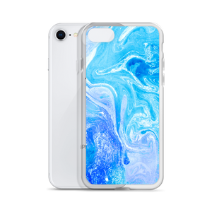Blue Watercolor Marble iPhone Case by Design Express