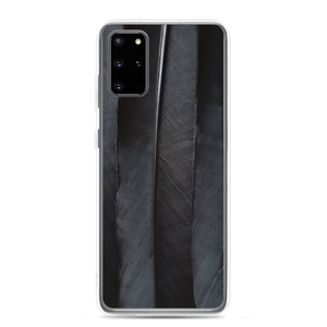 Samsung Galaxy S20 Plus Black Feathers Samsung Case by Design Express