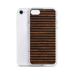 Horizontal Brown Wood iPhone Case by Design Express