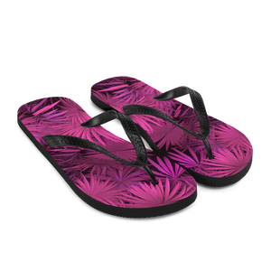 Pink Palm Flip-Flops by Design Express