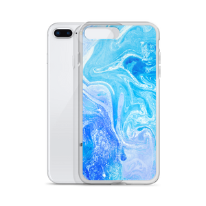 Blue Watercolor Marble iPhone Case by Design Express