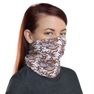 White Fall Bark Camo Neck Gaiter Masks by Design Express