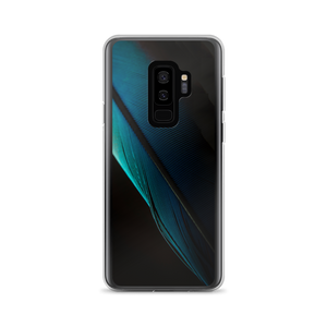 Samsung Galaxy S9+ Blue Black Feather Samsung Case by Design Express