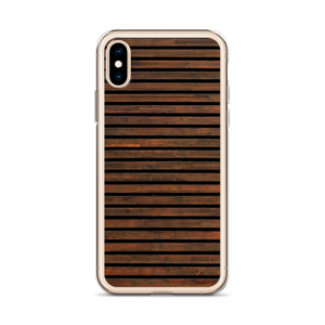 Horizontal Brown Wood iPhone Case by Design Express