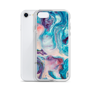 Blue Multicolor Marble iPhone Case by Design Express
