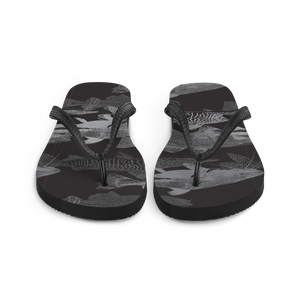 Grey Black Catfish Flip-Flops by Design Express