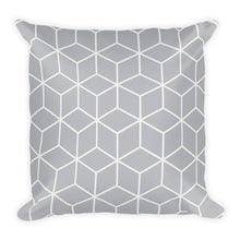 Default Title Diamonds Silver White Square Premium Pillow by Design Express