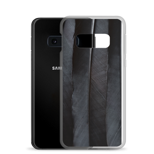 Black Feathers Samsung Case by Design Express