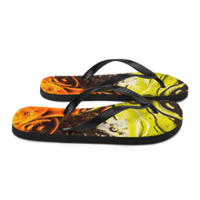 Abstract 02 Orange Lime Flip-Flops by Design Express