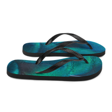 Green Blue Peacock Flip-Flops by Design Express