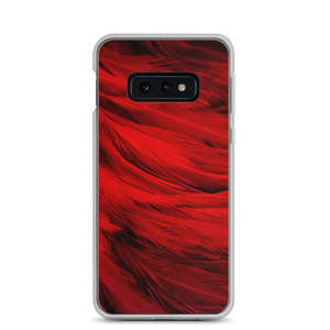 Samsung Galaxy S10e Red Feathers Samsung Case by Design Express
