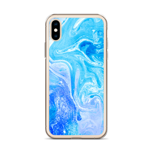 Blue Watercolor Marble iPhone Case by Design Express