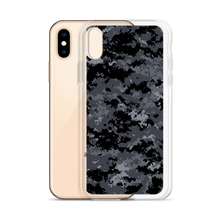 Dark Grey Digital Camouflage Print iPhone Case by Design Express
