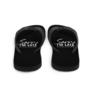Sorry I'm Late (Funny Cat Lover) Flip-Flops by Design Express