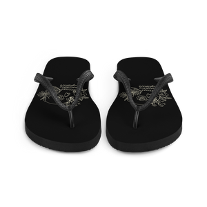 Marvelous Nightmare Flower Skull Flip-Flops by Design Express