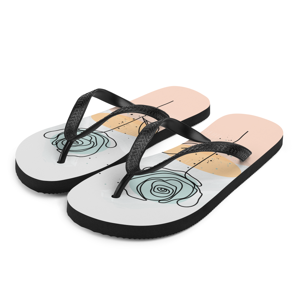 S Pasty Flower Line Flip-Flops by Design Express